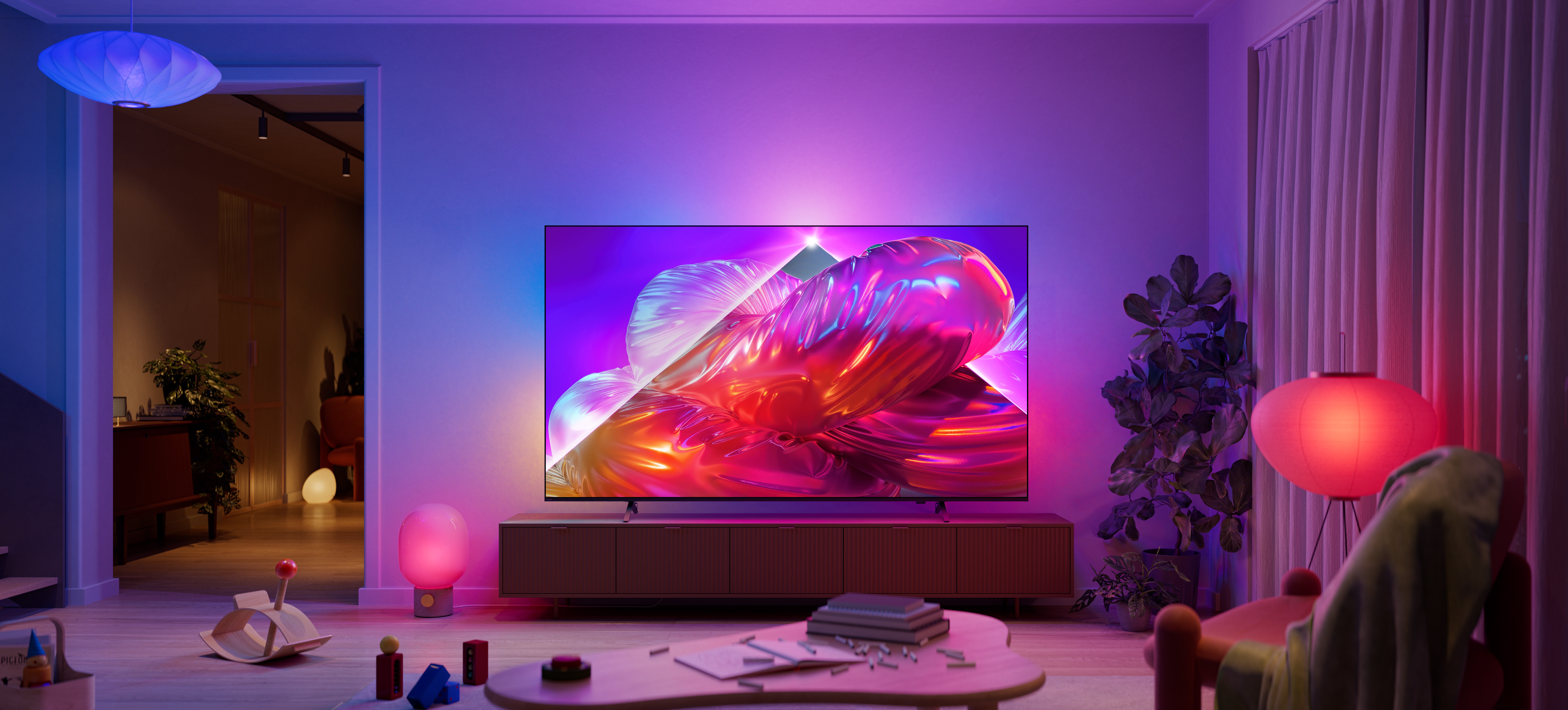 AmbiScape breidt het Ambilight-effect van Philips televisies uit naar slimme lampen thuis.