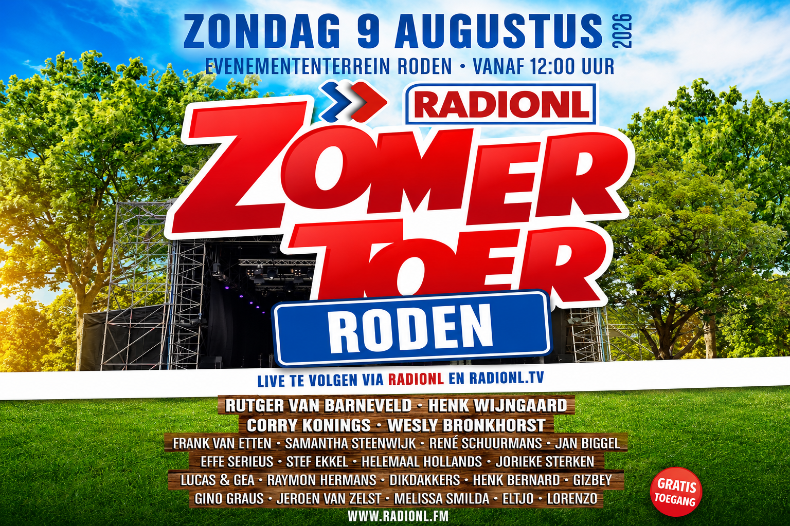 RADIONL Zomertoer komt naar Roden