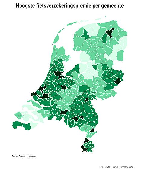 Verschil in premie fietsverzekering loopt op tot ruim € 310,- per jaar